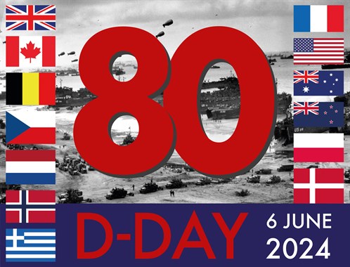 D Day 80th anniversary logo 6 June 2024