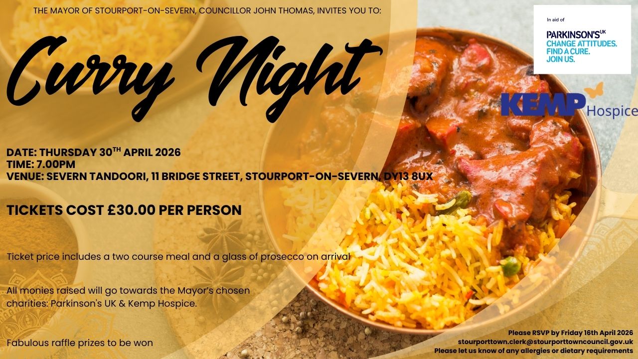 Curry night poster as per text