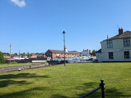 canal basin  and surrounding buildings