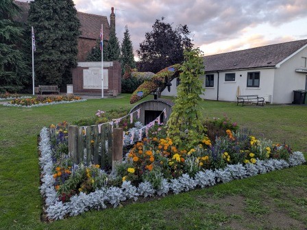 decorative planting at war memorial